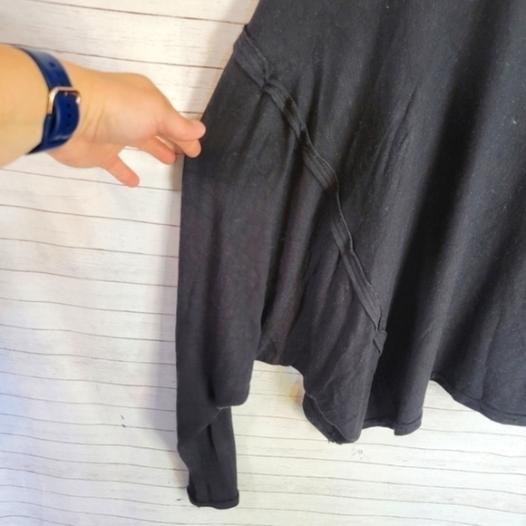 WE THE FREE OVERSIZE TURTLENECK RIBBED SLUB LONG SLEEVE TOP IN BLACK, SZ MEDIUM - Picture 3 of 8